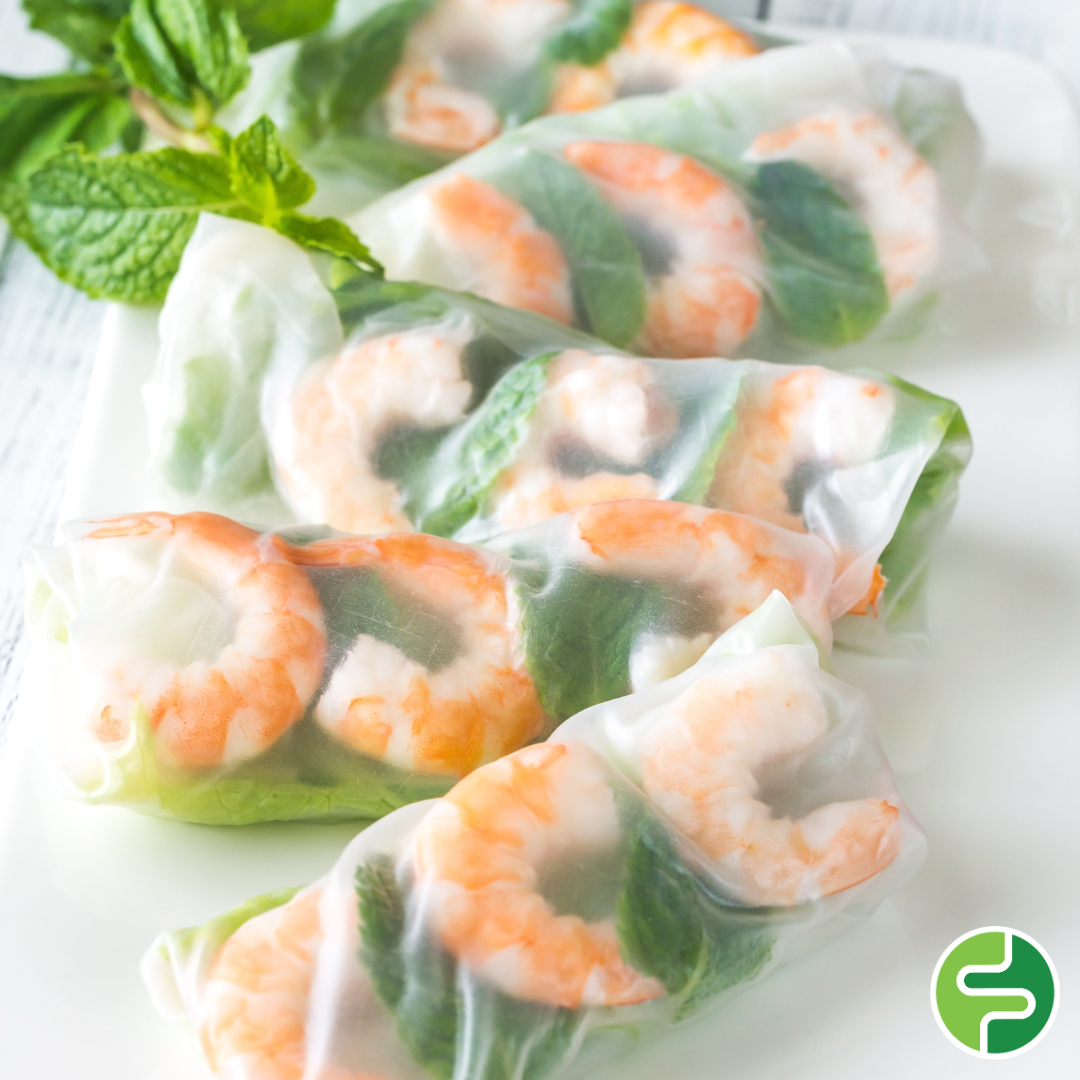 Rice Paper Rolls with Peanut Dipping Sauce - Monash Fodmap